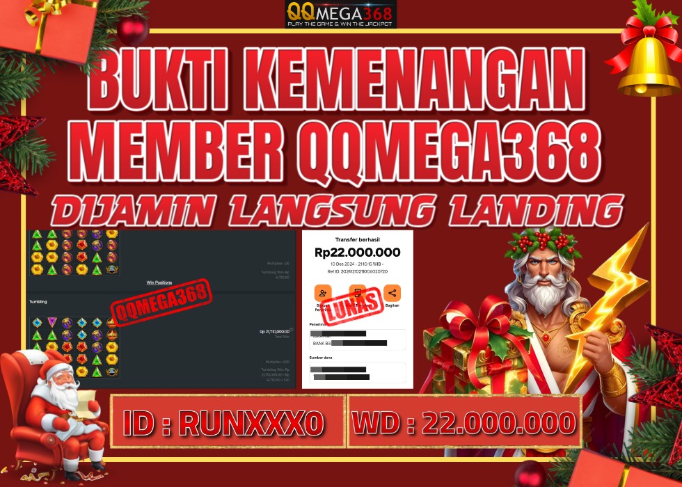 QQMEGA368 JACKPOT Rp 22.000.000 - LUNAS!!!
