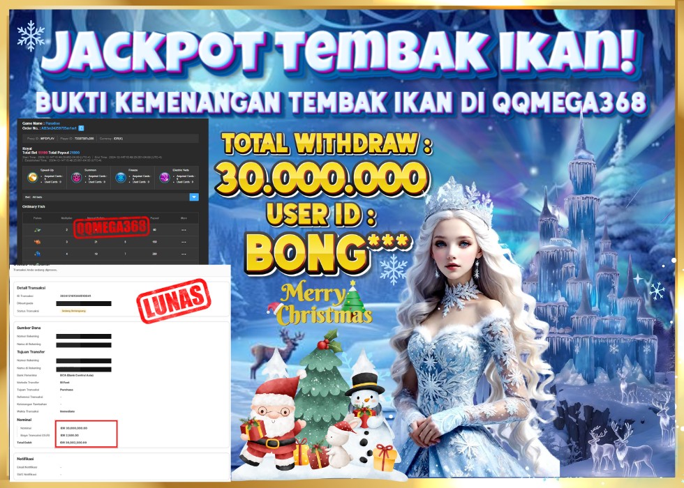 QQMEGA368 JACKPOT Rp 30.000.000 - LUNAS!!!