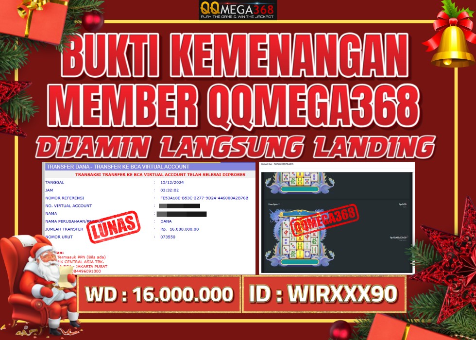QQMEGA368 JACKPOT Rp 30.000.000 - LUNAS!!!