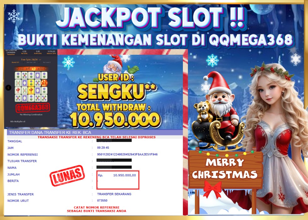 QQMEGA368 JACKPOT Rp 10.950.000 - LUNAS!!!