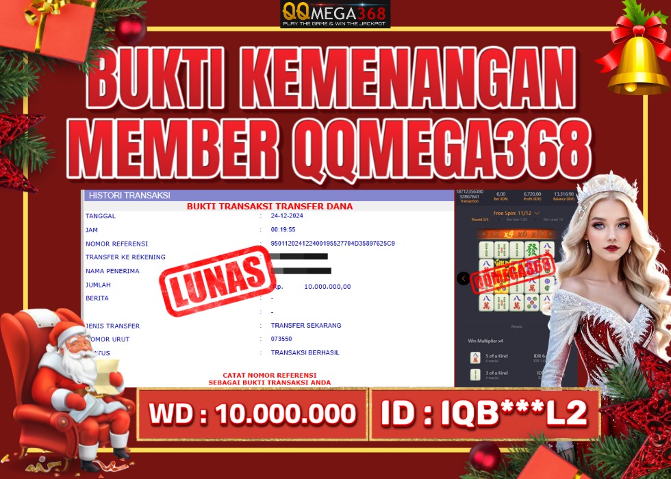 QQMEGA368 JACKPOT Rp 10.000.000 - LUNAS!!!