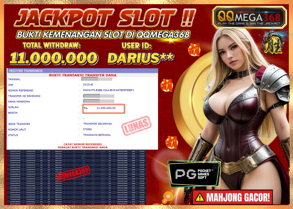 QQMEGA368 JACKPOT Rp 11.000.000 - LUNAS!!!