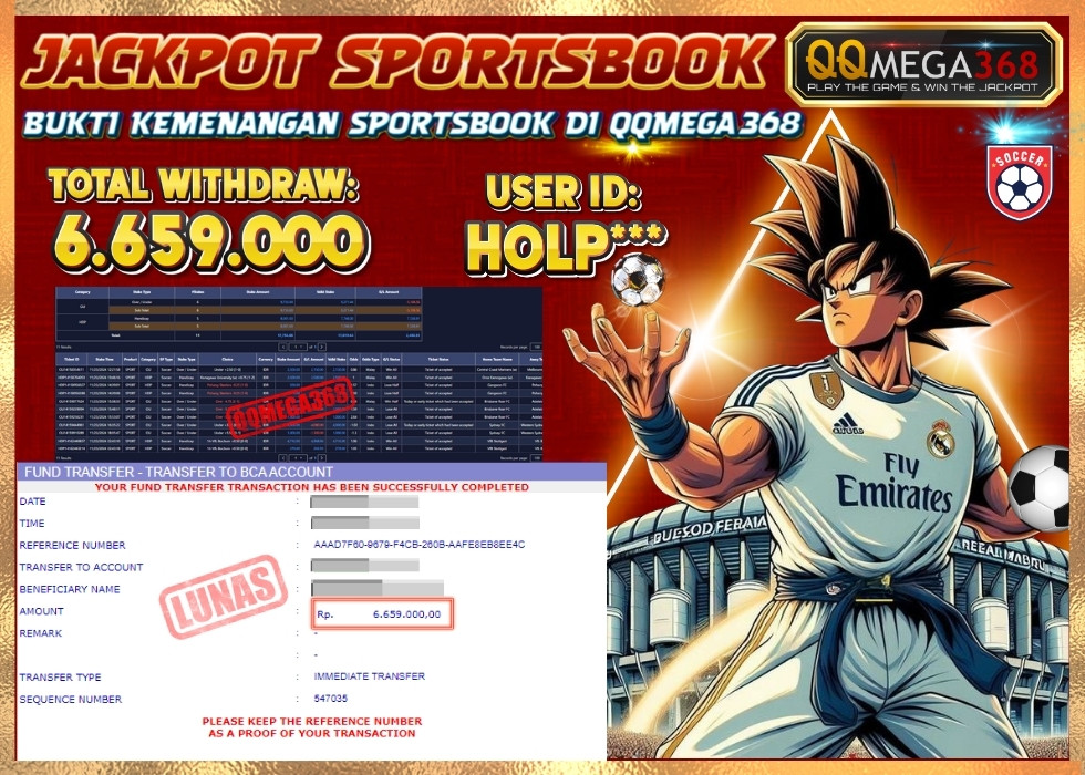 QQMEGA368 JACKPOT Rp 6.659.000 - LUNAS!!!