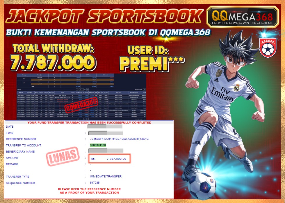 QQMEGA368 JACKPOT Rp 7.787.000 - LUNAS!!!